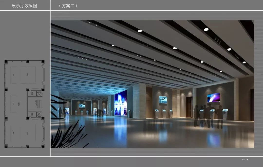 永丰豪华中式办公室展示厅装修效果图
