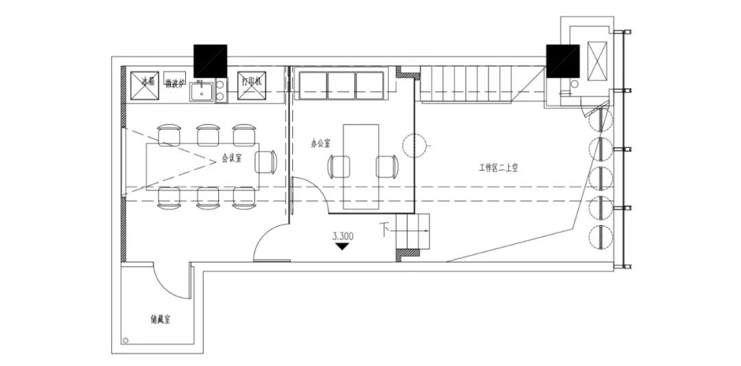 CREATIVE DESIGN公司小型办公室装修平面图